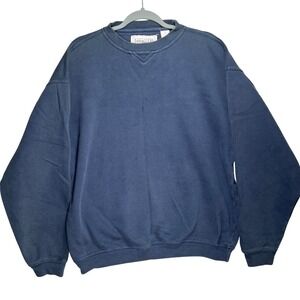 VTG 90s Danaggers Crewneck Sweatshirt Mens Large‎ 1997 Navy Cotton Blend USA